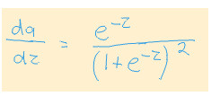 Image of initial worked out derivative of Sigmoid